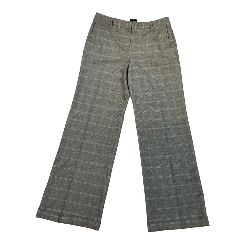 S5A Women’s Madison Fit Plaid Gray Striped  Dress Pants Size 4
